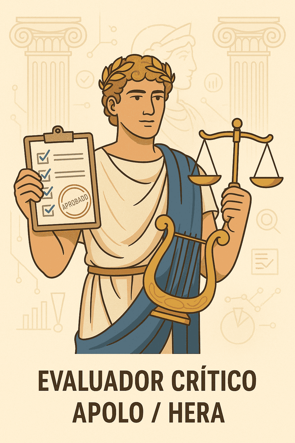 Ilustración de Hera y Apolo